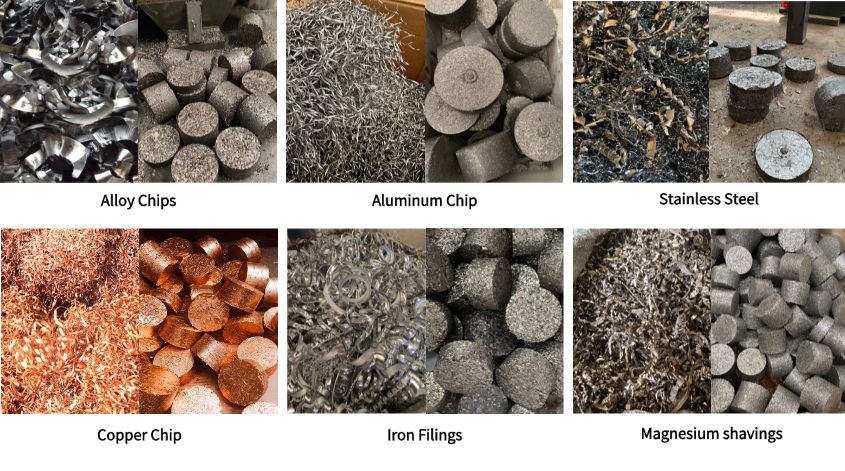 Metal shavings and briquette effect